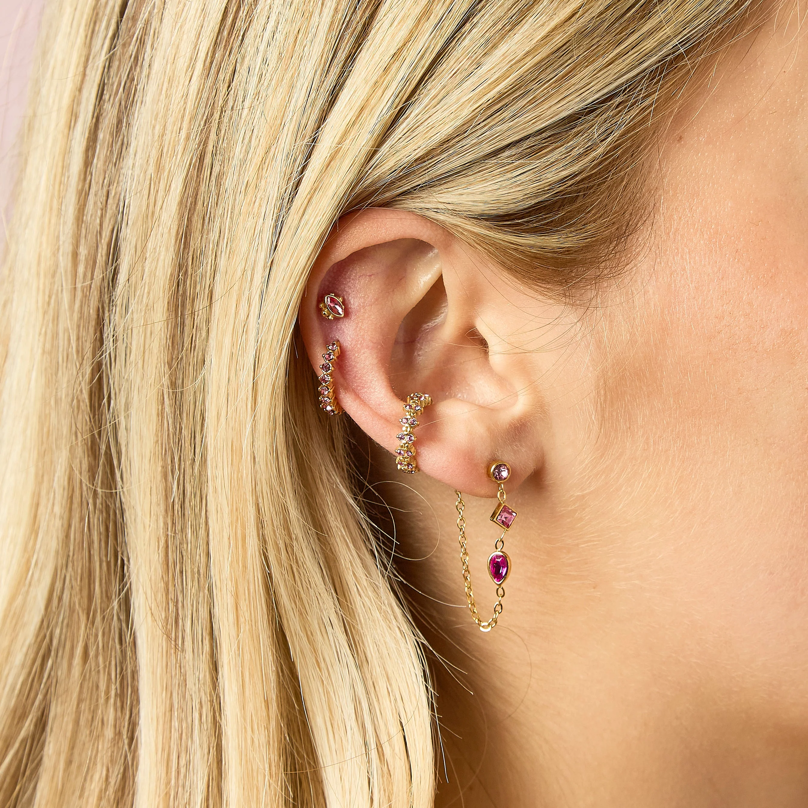 Emma Droplet Chain Studs - Image 18
