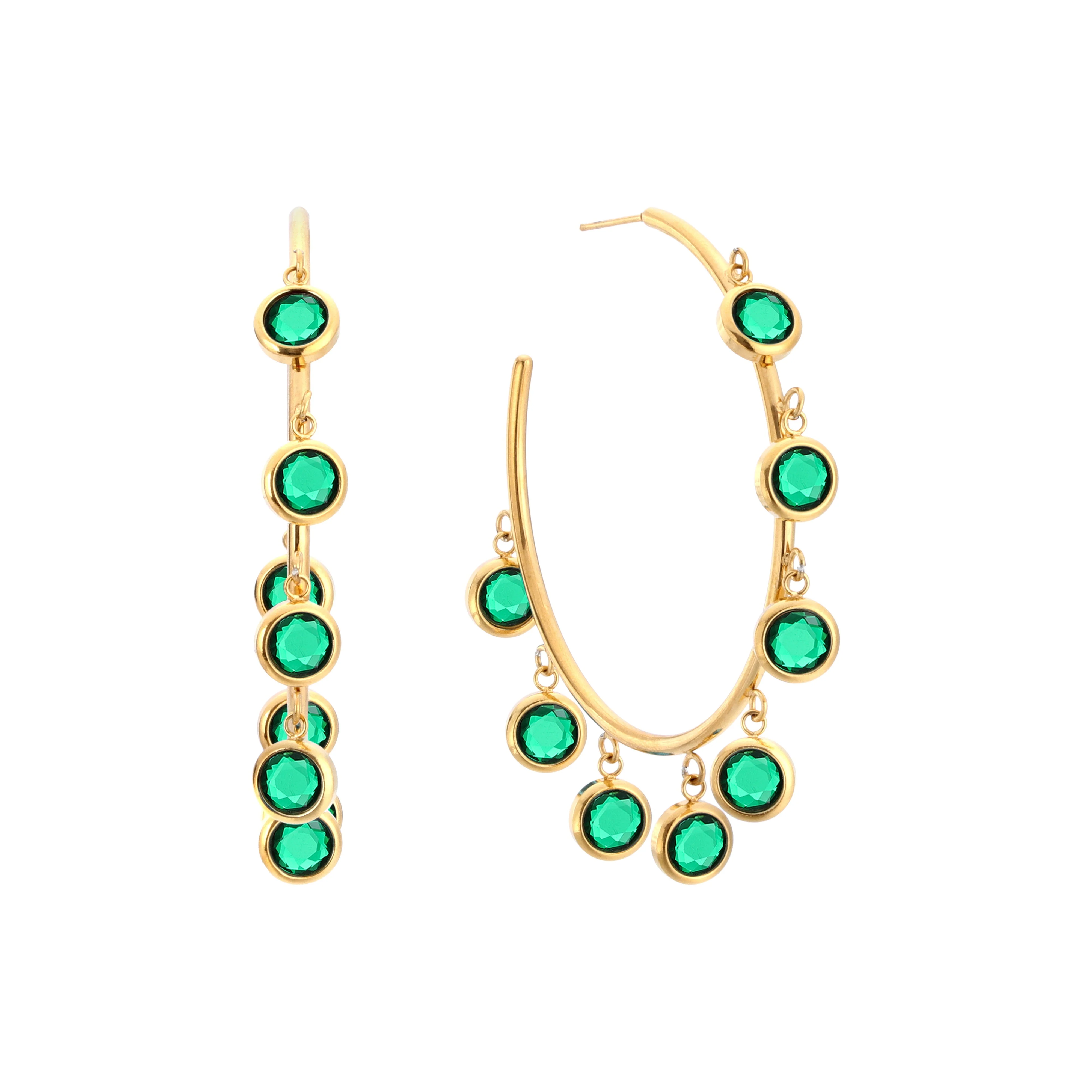 Faiza Droplet Statement Hoops - Image 4