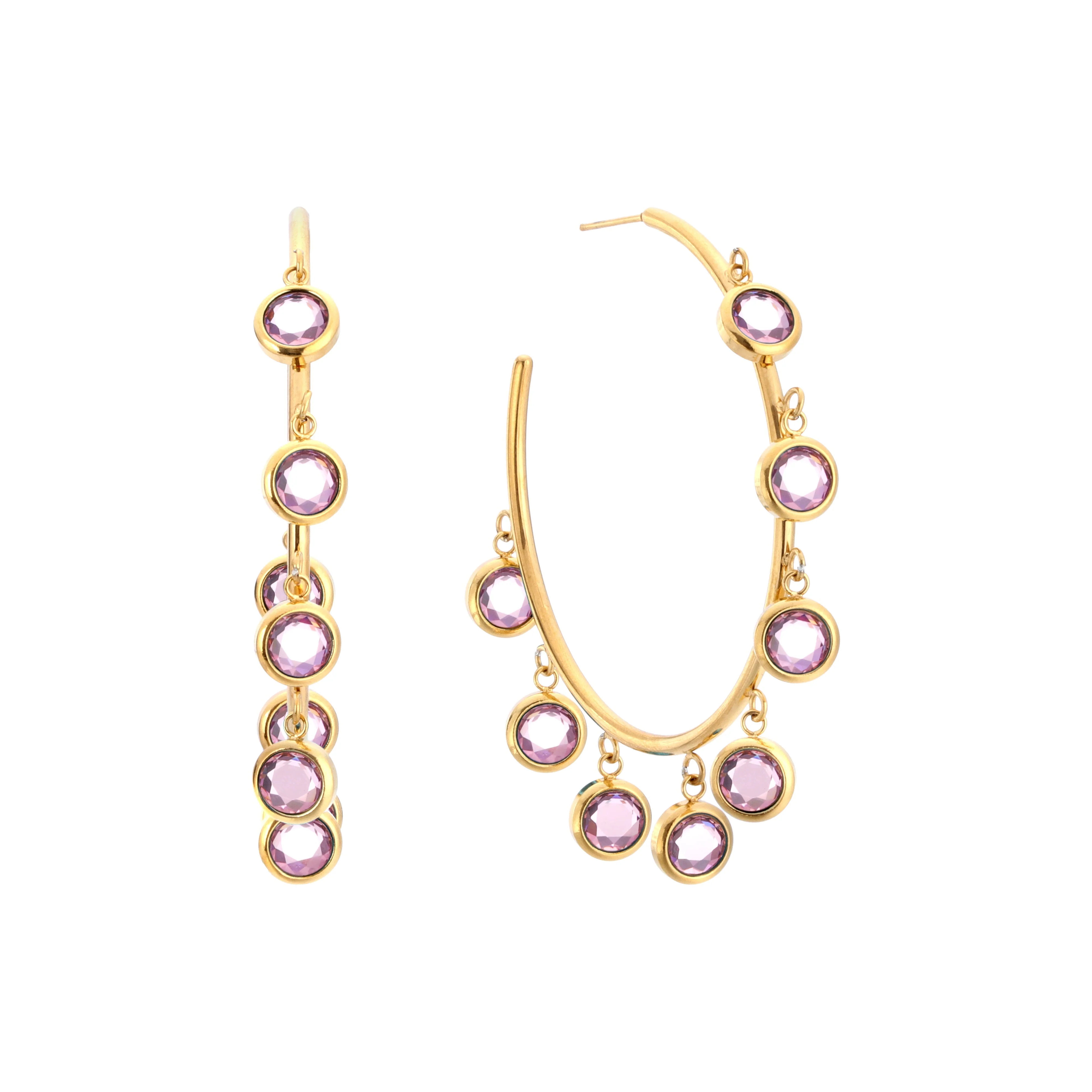 Faiza Droplet Statement Hoops - Image 5