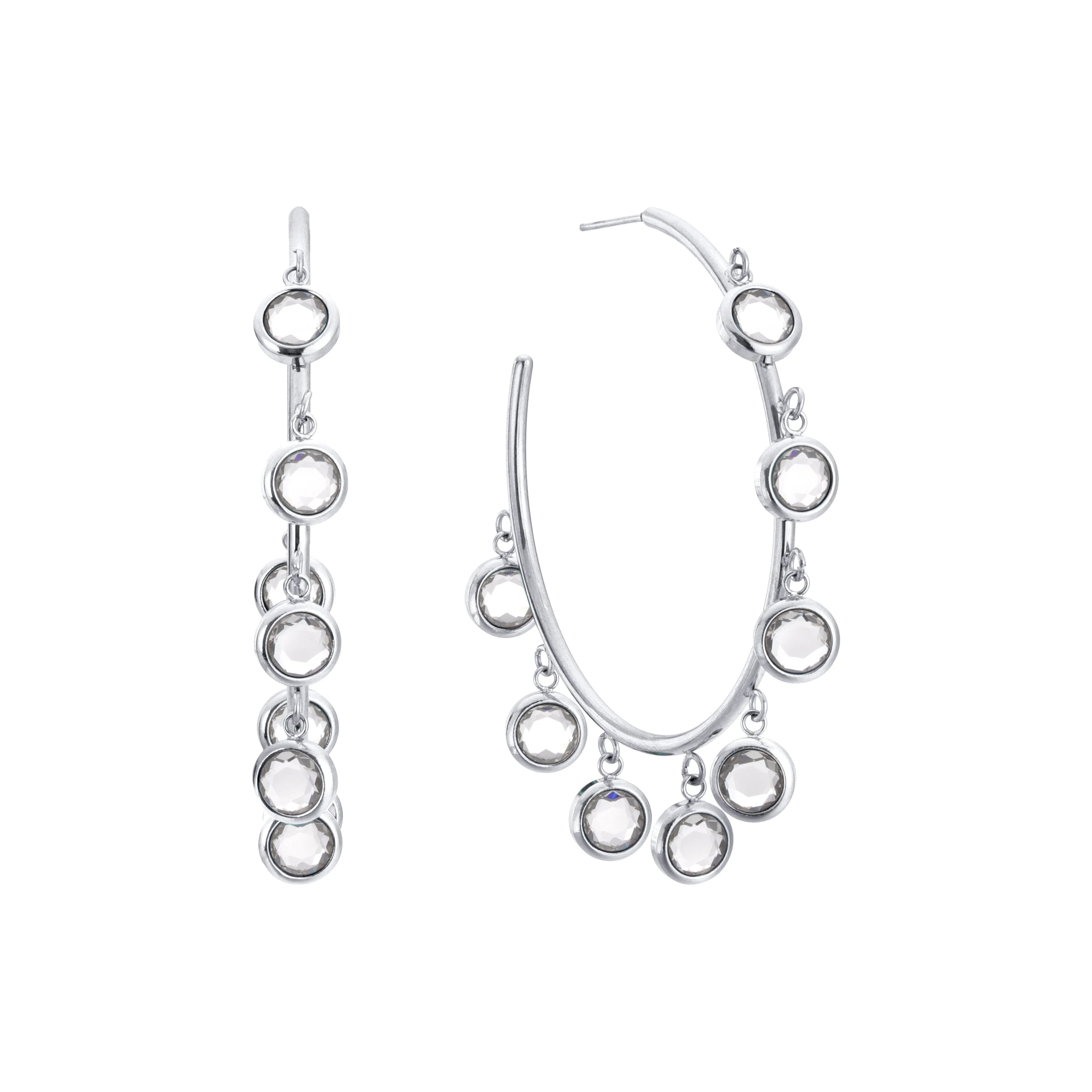 Faiza Droplet Statement Hoops - Image 6