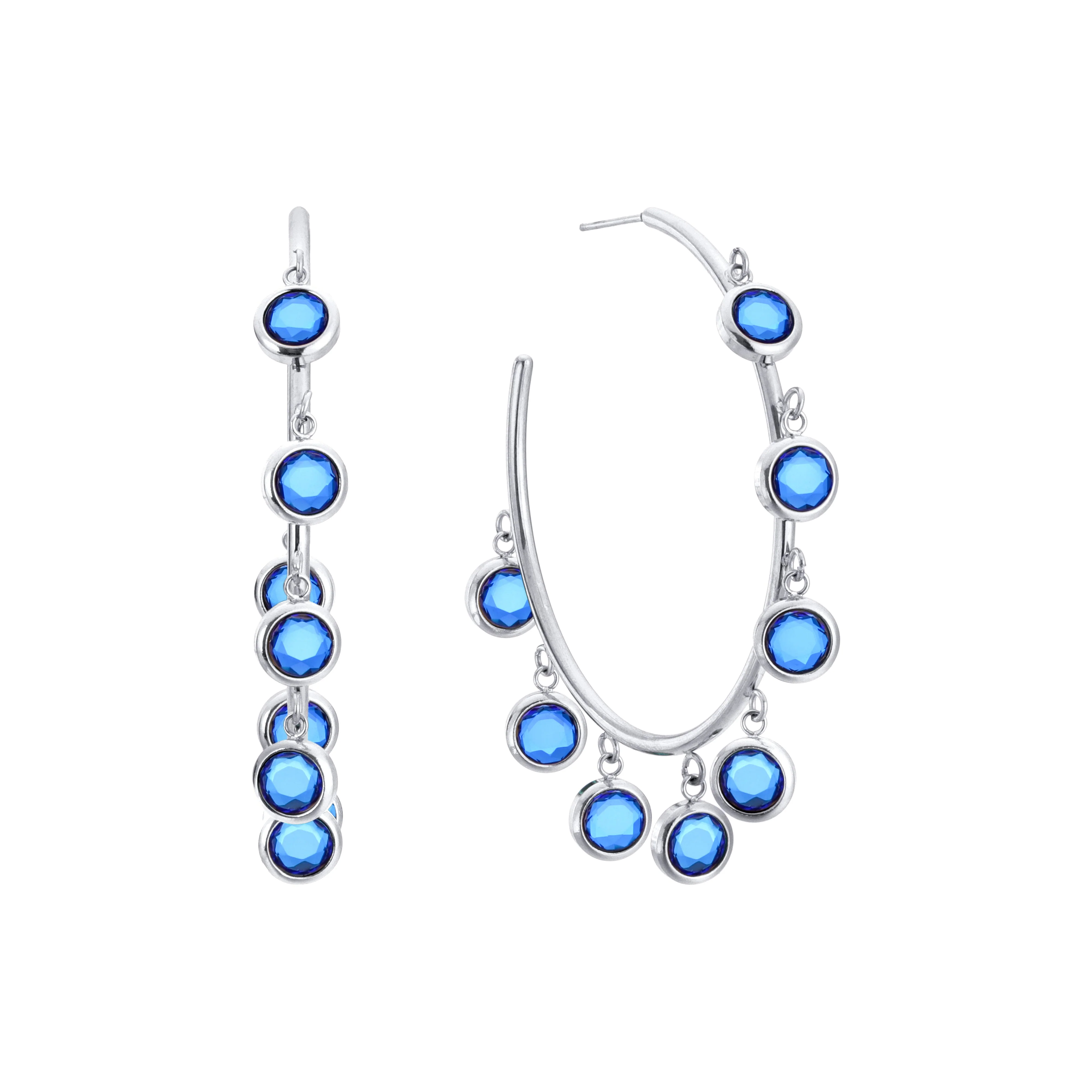 Faiza Droplet Statement Hoops - Image 7