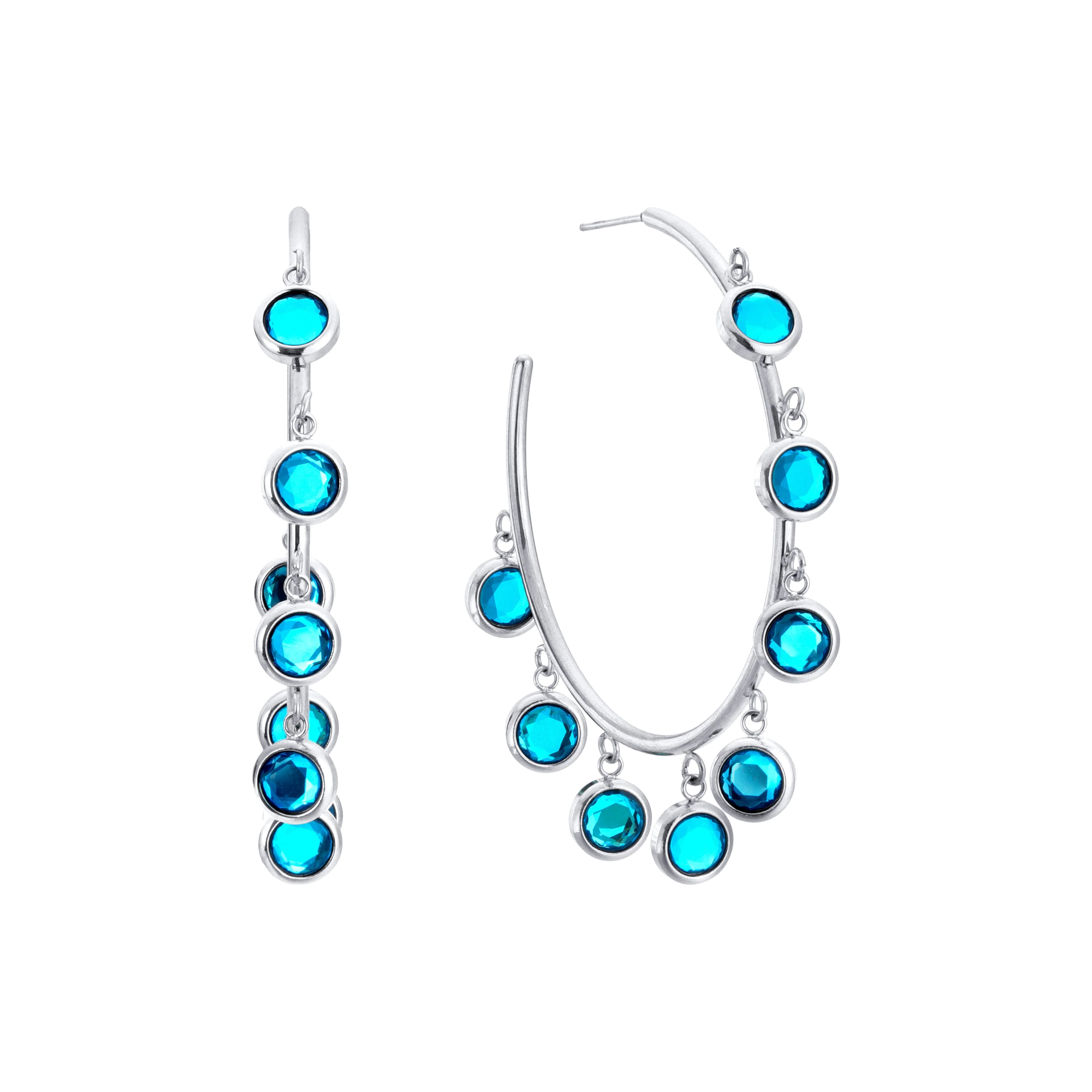 Faiza Droplet Statement Hoops - Image 8