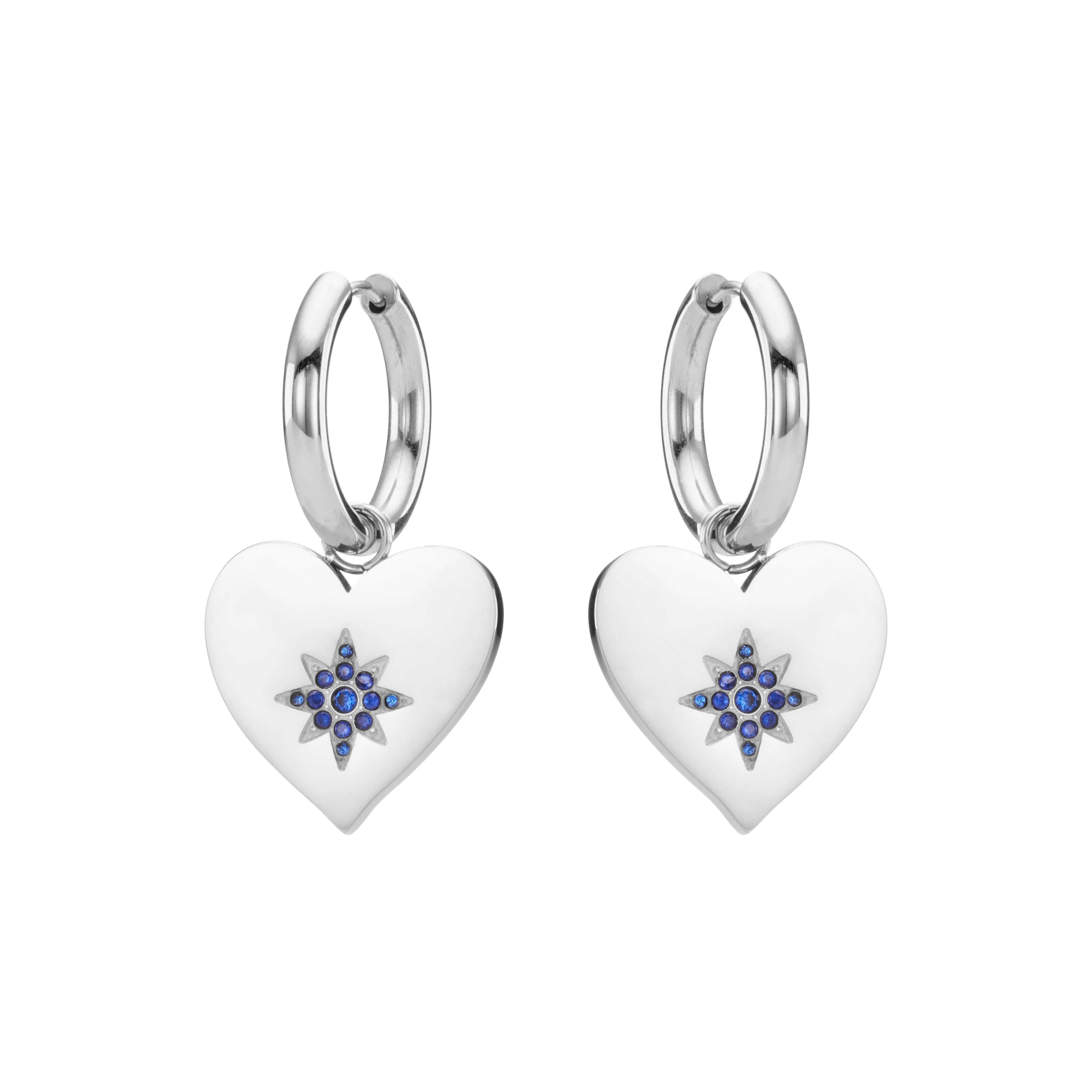 Lucinda Chunky Heart Hoop Earrings - Image 7