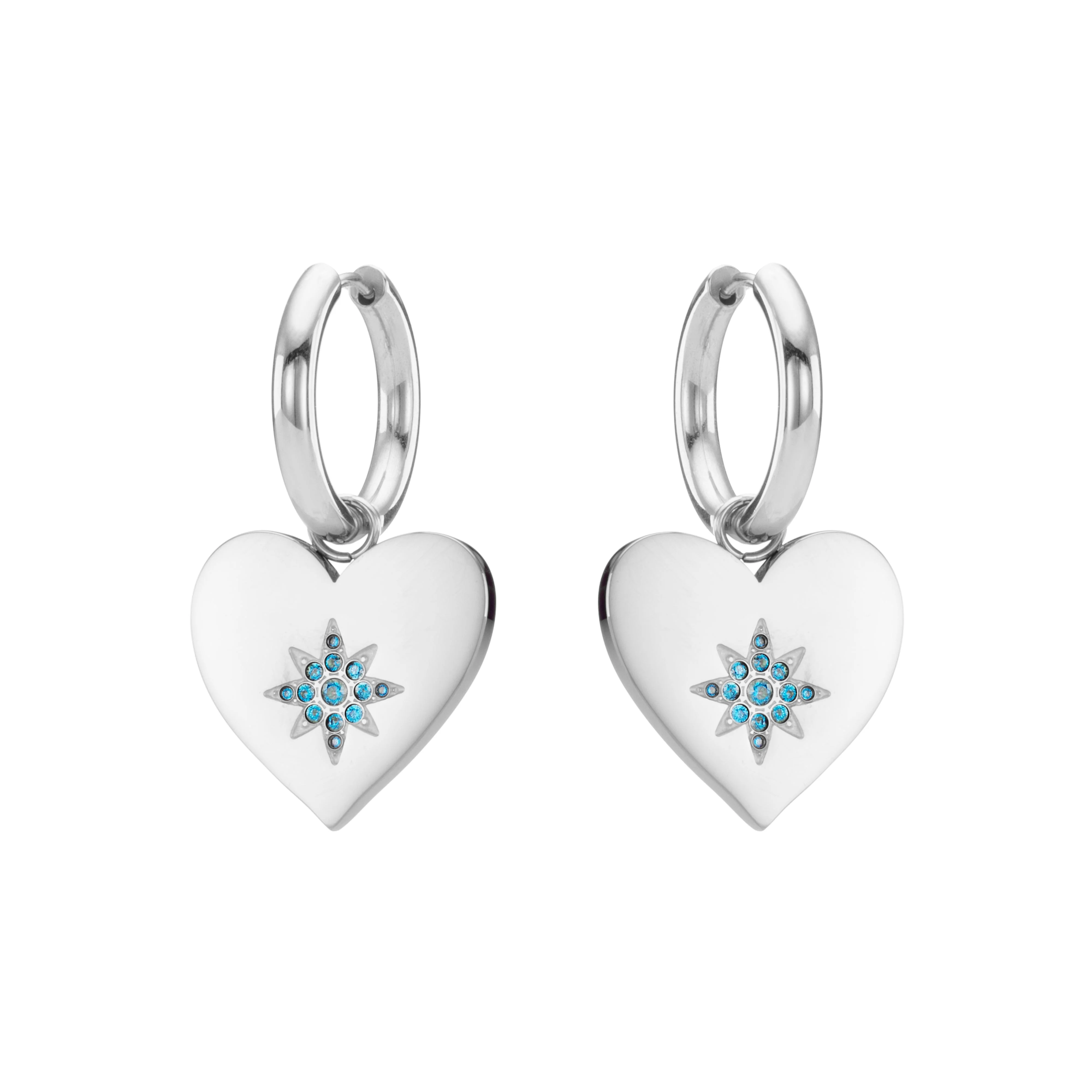 Lucinda Chunky Heart Hoop Earrings - Image 8