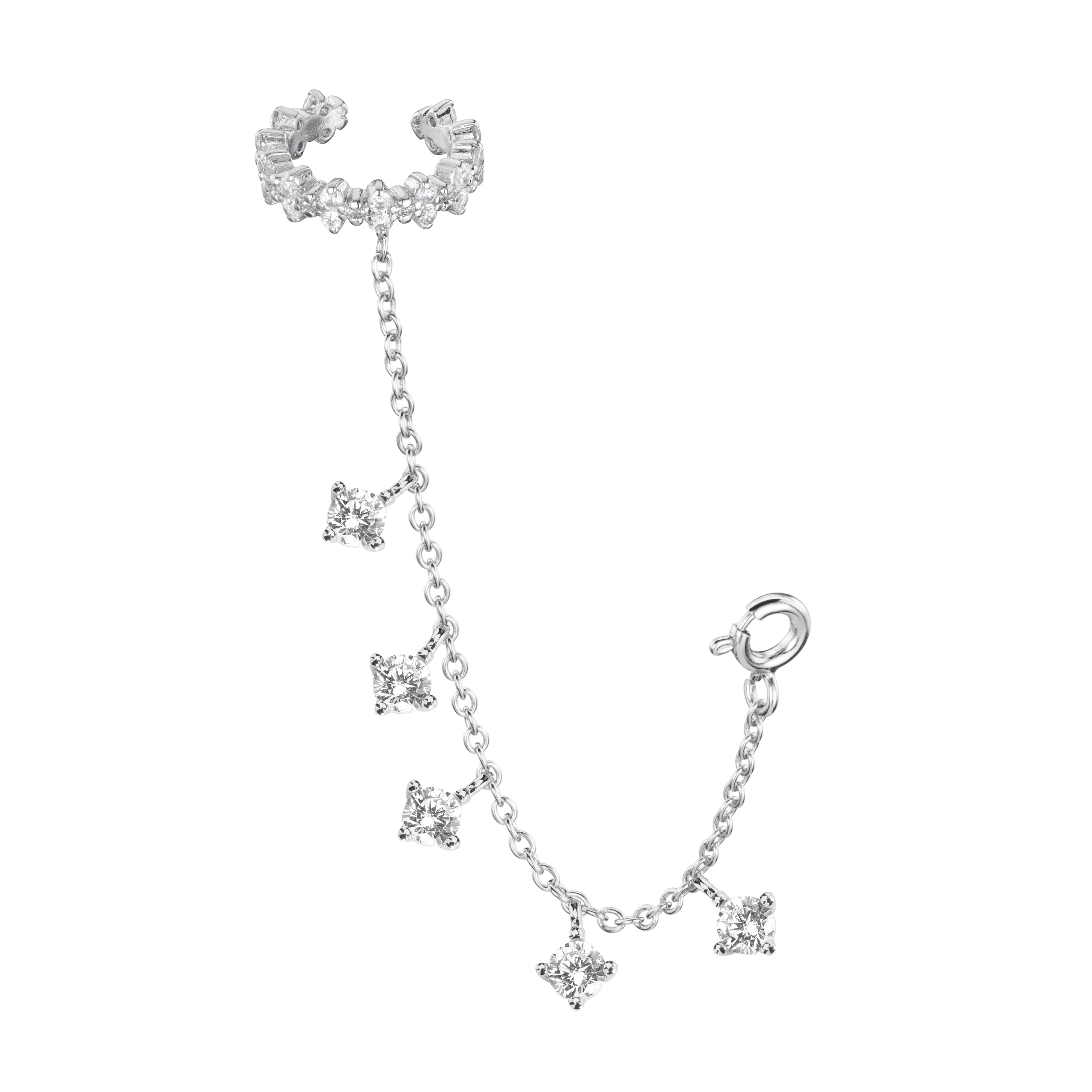Millie Chunky Ear Cuff Droplet Chain - Image 9