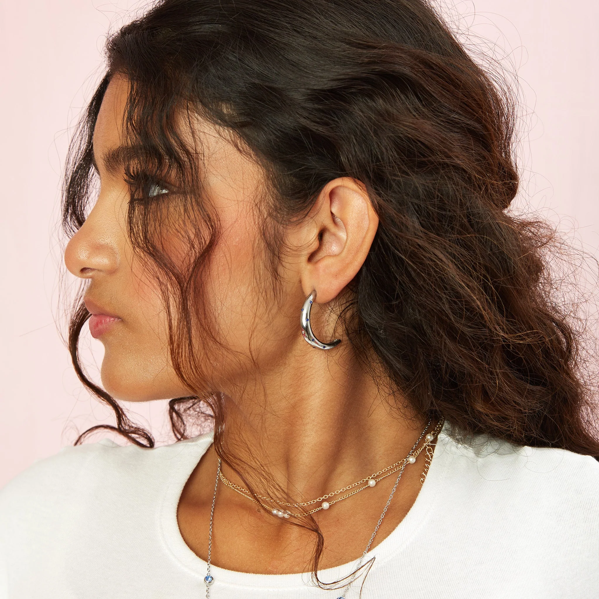 Skye Chunky Star Hoop Earrings - Image 14