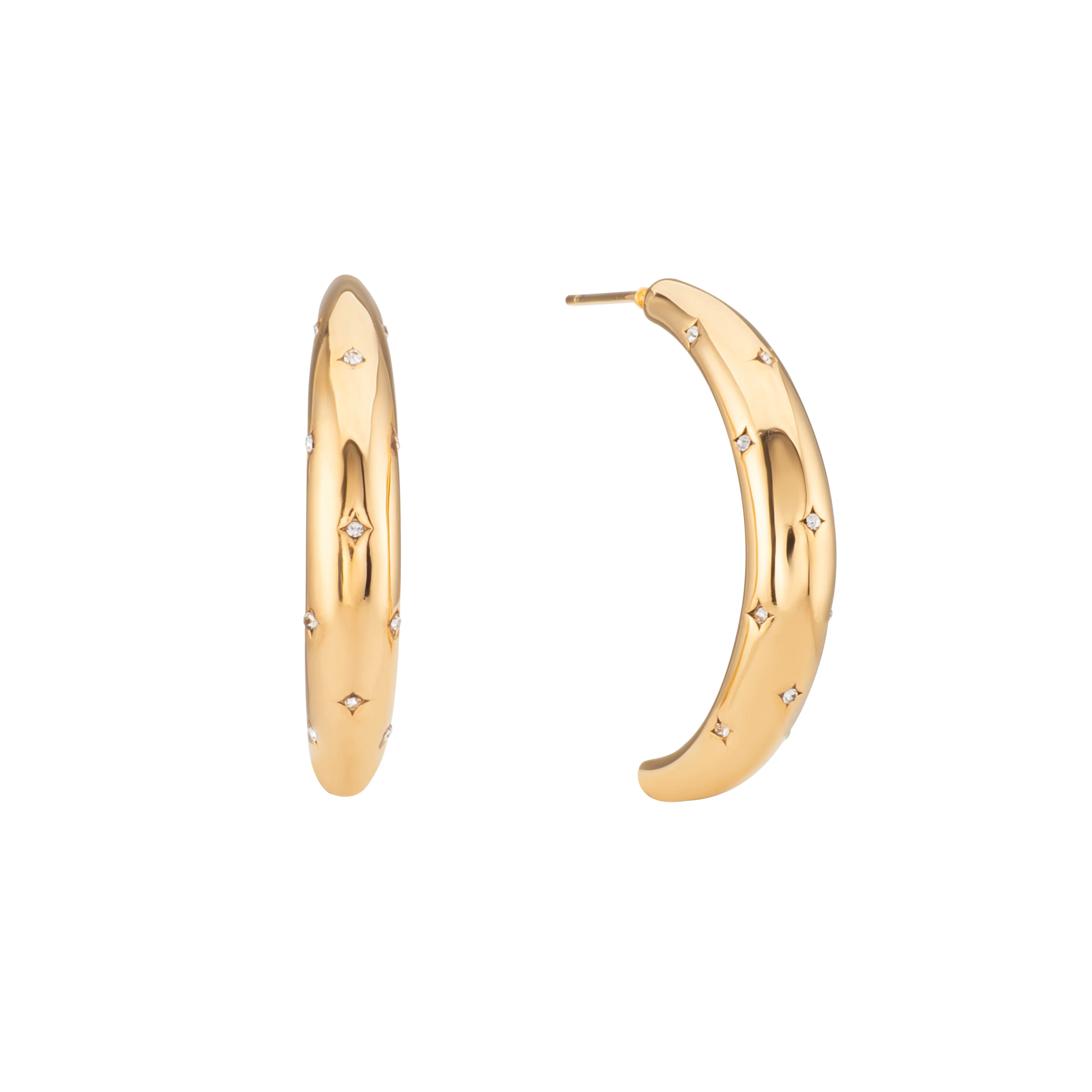 Skye Chunky Star Hoop Earrings - Image 5