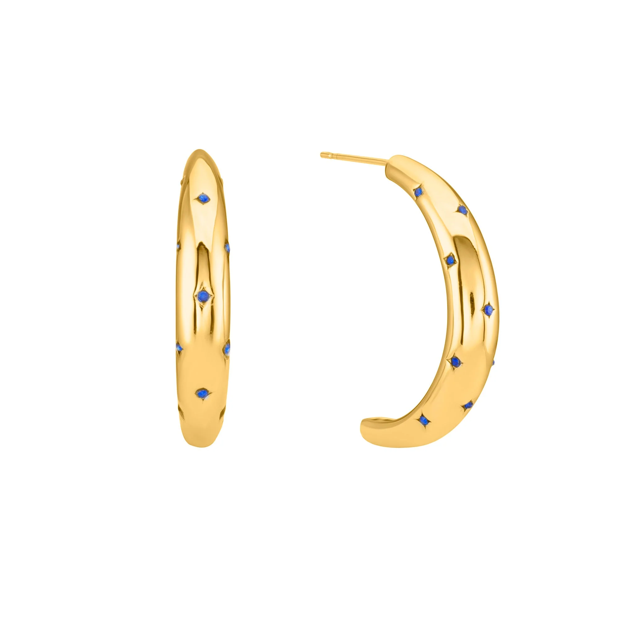Skye Chunky Star Hoop Earrings - Image 6