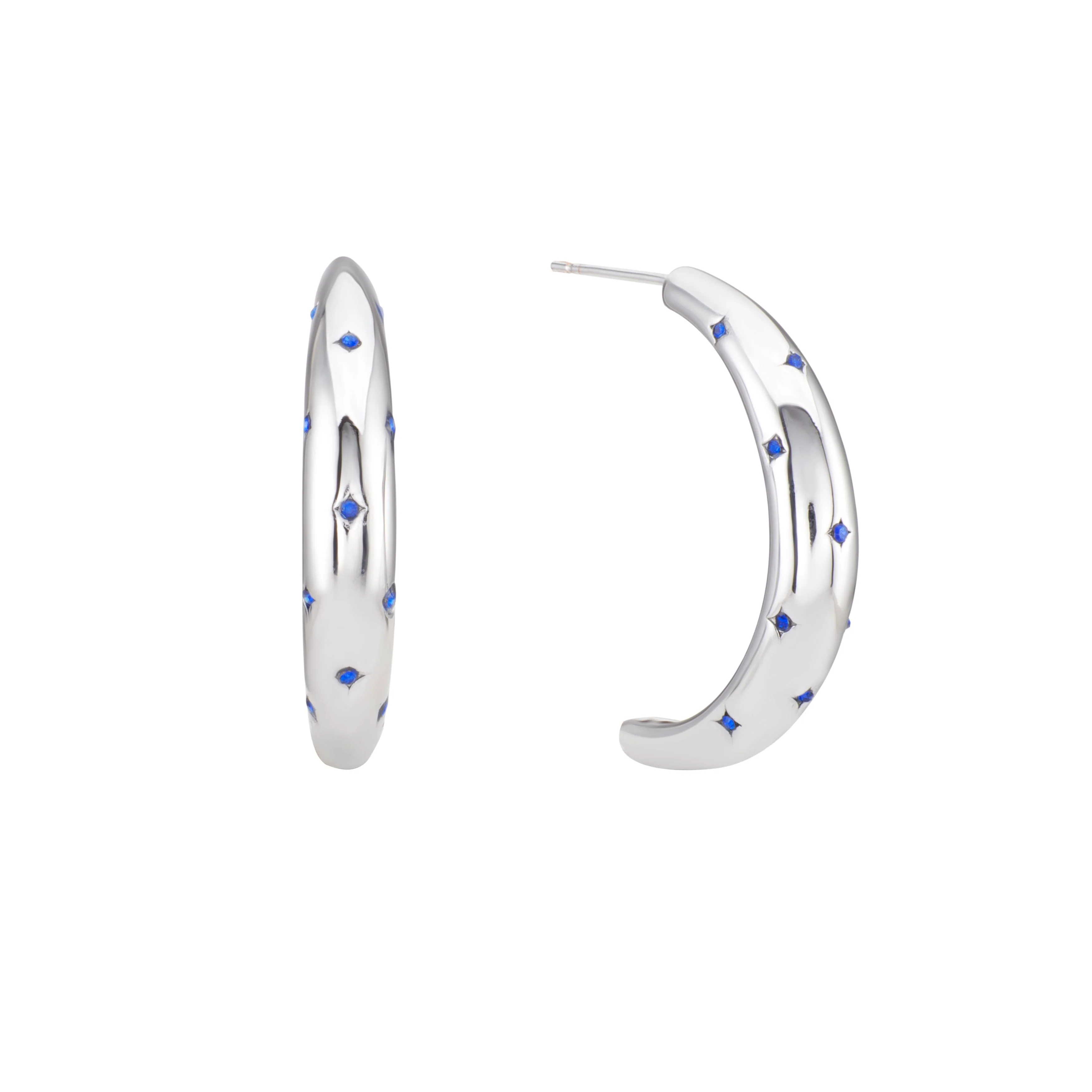 Skye Chunky Star Hoop Earrings - Image 7