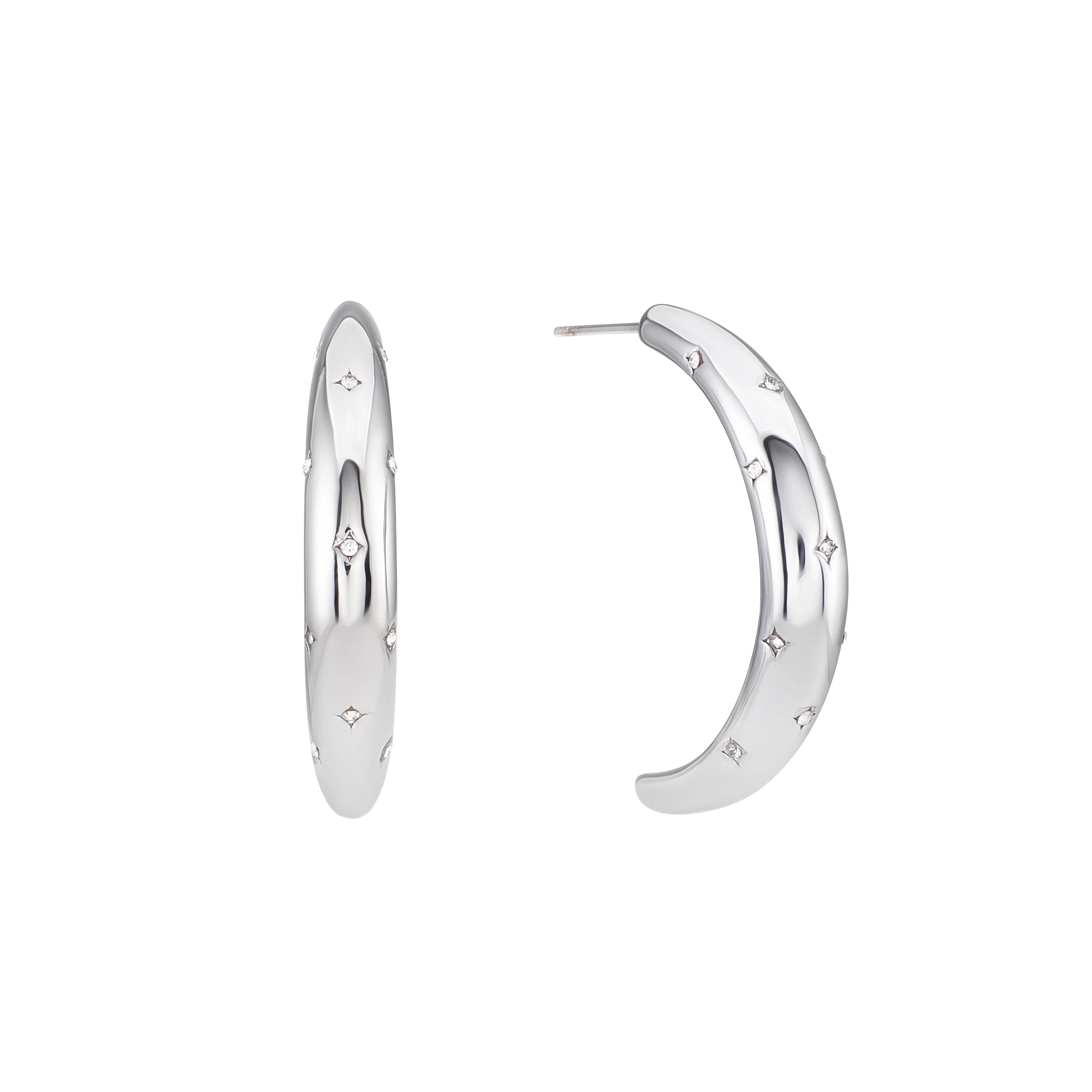 Skye Chunky Star Hoop Earrings - Image 8