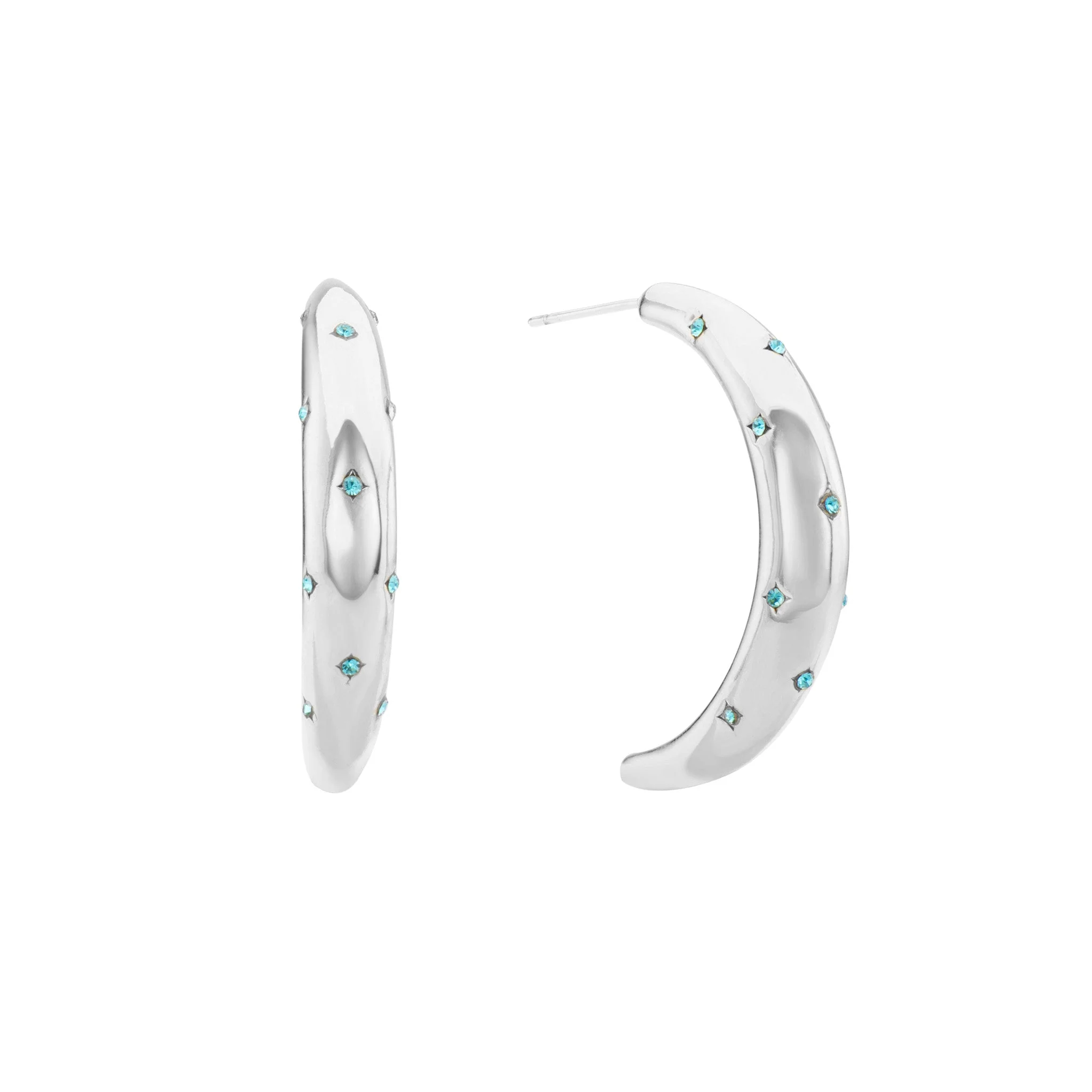 Skye Chunky Star Hoop Earrings - Image 9