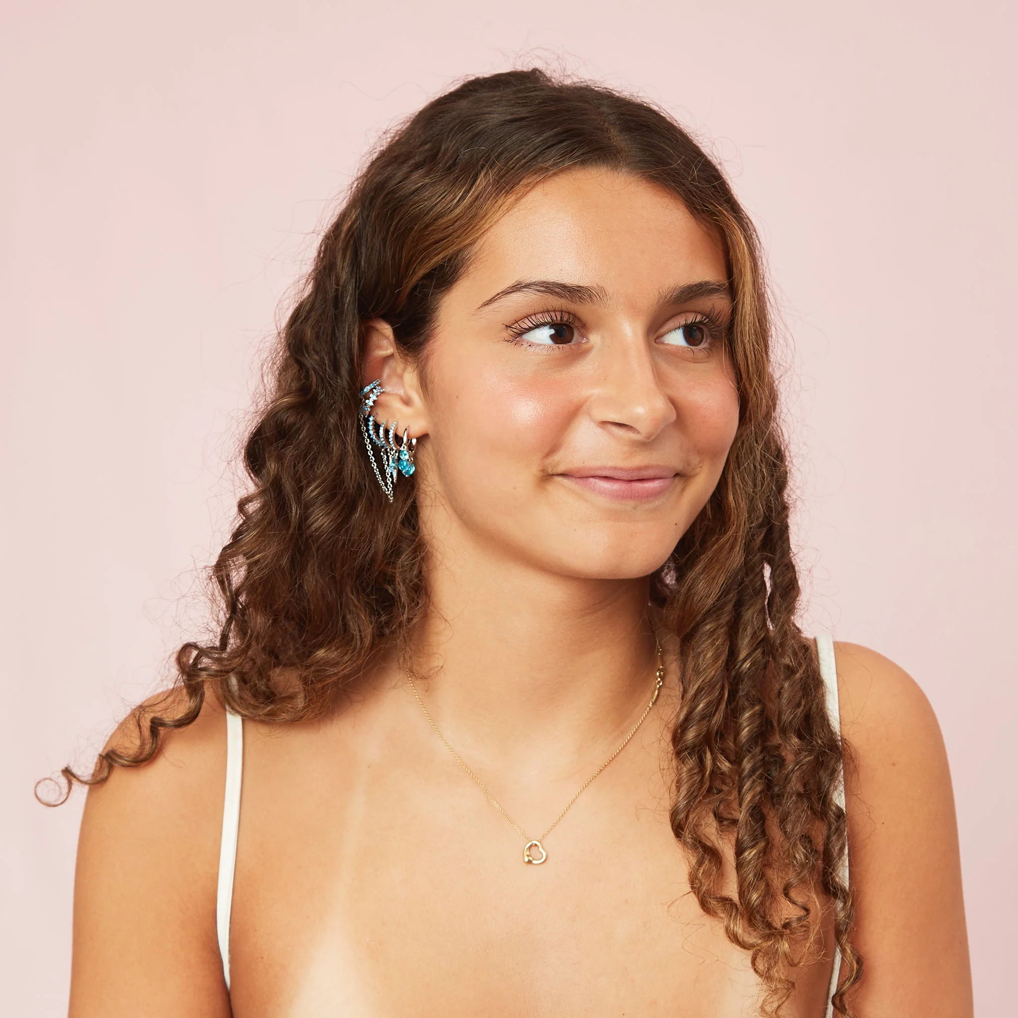 Talitha Lightning Bolt Huggie Earrings - Image 21