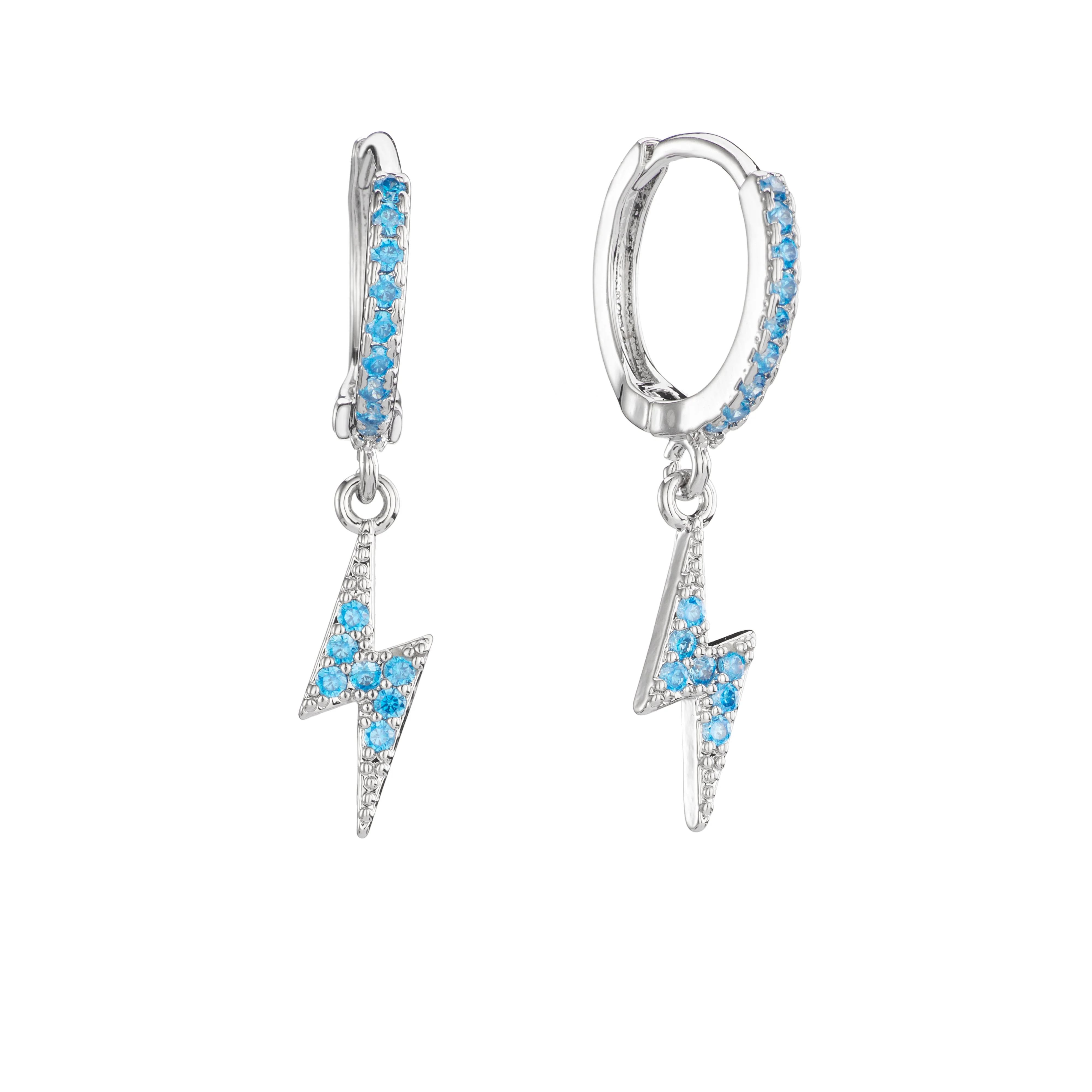 Talitha Lightning Bolt Huggie Earrings - Image 6
